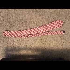Pink striped tie